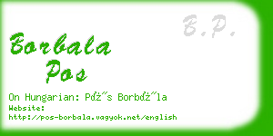 borbala pos business card