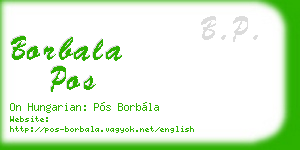 borbala pos business card